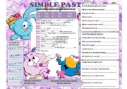 English Worksheet: Simple Past (Editable)