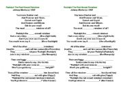 English worksheet: Rudolph Christmas Carol Lyrics Worksheet (fill in the blank)