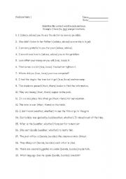 English Worksheet: Problem Pairs