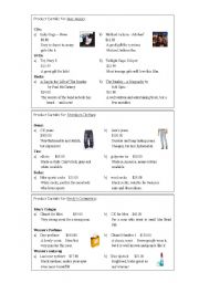 English Worksheet: Christmas Shopping Roleplay