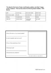 English worksheet: word search