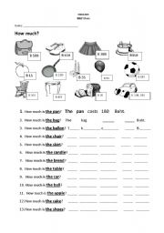 English Worksheet: How much?