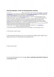 English Worksheet: Shawshank Redemption Worksheet