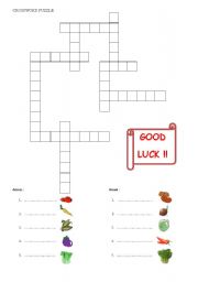 English Worksheet: fruit crossword