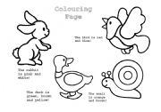 Animals Colouring Page
