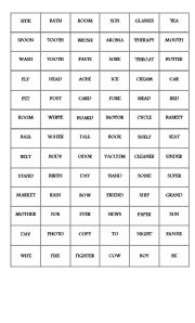 English worksheet: Vocabulary Dominoes