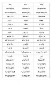 English Worksheet: correct spelling