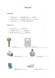English Worksheet: have/has got