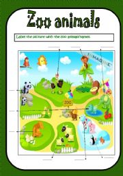 English Worksheet: Zoo animals