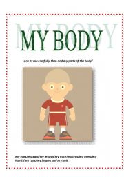 English worksheet: my body