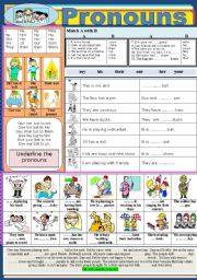 English Worksheet: Pronouns