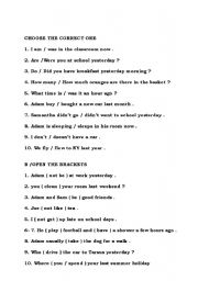 English Worksheet: Past Simple 