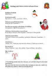 English Worksheet: a letter to Santa