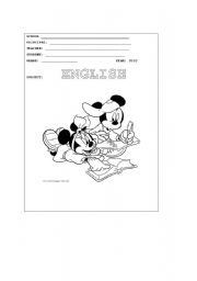 English worksheet: notebook page