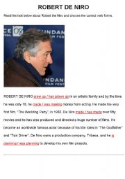 English Worksheet: ROBERT DE NIRO