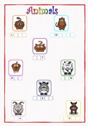 English worksheet: animals