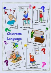 English Worksheet: Classroom Language 1-2