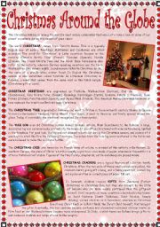 English Worksheet: Christmas Around the Globe - reading comprehension