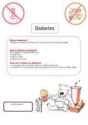 English worksheet: Diabetes