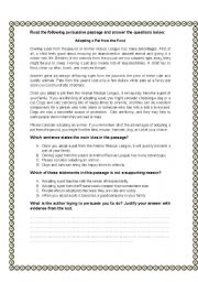 English Worksheet: Adopting a pet from the Pond