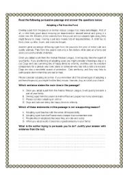 English worksheet: Adopting a pet from the Pond