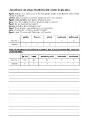 English worksheet: House