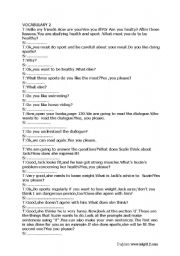 English Worksheet: voc