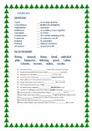 English worksheet: LETS REVISE VOCABULARY