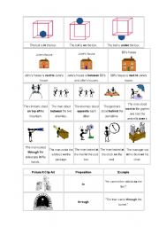 English Worksheet: Prepositions of place and direction