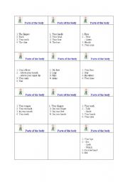 English worksheet: Board game cards