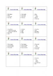 English Worksheet: Board game cards