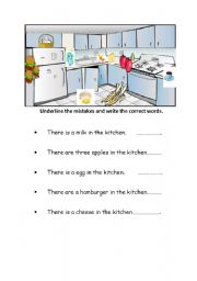 English Worksheet: Countable and uncountable