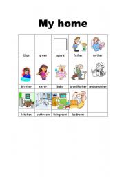 English worksheet: my family