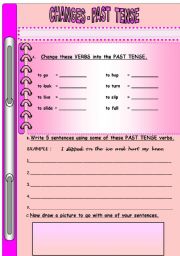 English Worksheet: Changes past tense