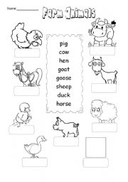 English Worksheet: Farm Animal