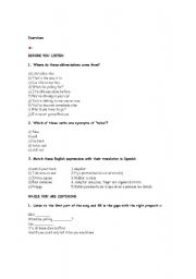 English Worksheet: Avrils song and exercises