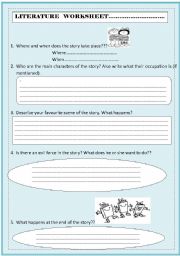 Literature Worksheet