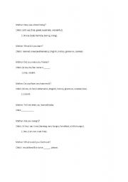 English Worksheet: Mother and Child Basic Dialogue