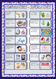 English Worksheet: COMPARATIVES - SUPERLATIVES
