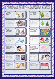 English Worksheet: COMPARATIVES - SUPERLATIVES