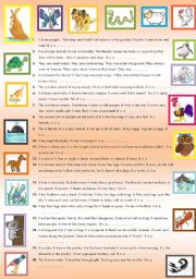 English Worksheet: Animals Part 1