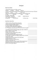 English worksheet: Mixed Trivia Quiz