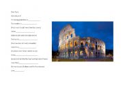 English Worksheet: Postcard Gap-Filling Activity