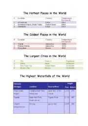 English Worksheet: Wonders of the world
