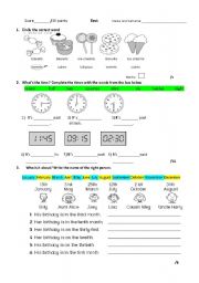 English Worksheet: test juniory