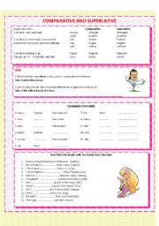 English Worksheet: Comparative and superlatives