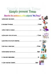 simple present tense 