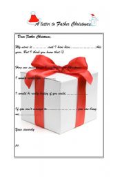 English Worksheet: A letter to Father Christmas