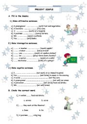 English Worksheet: Present simple exercises