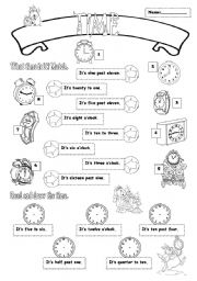 English Worksheet: Time